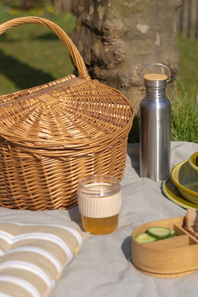 Panier à pique-nique, joncs de saule, ovale