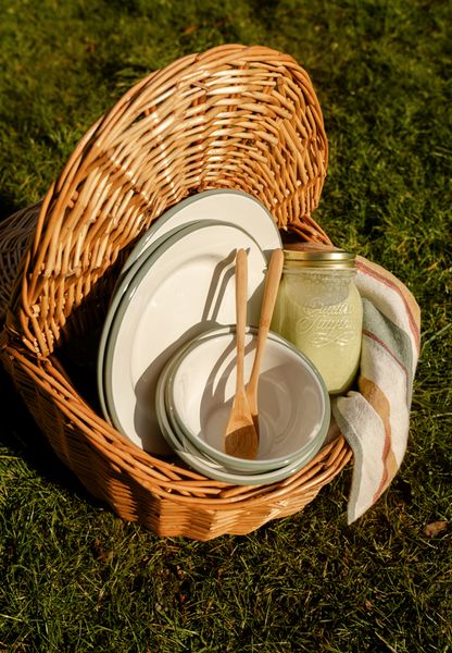 Picknickmand, wilgenteen, ovaal