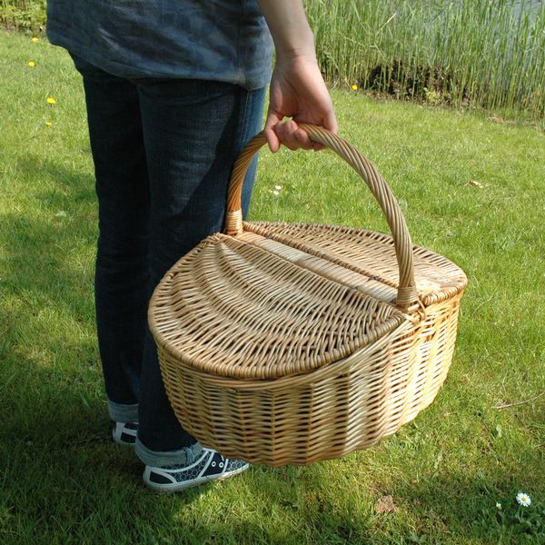 Picknickkorb, Weiden, oval