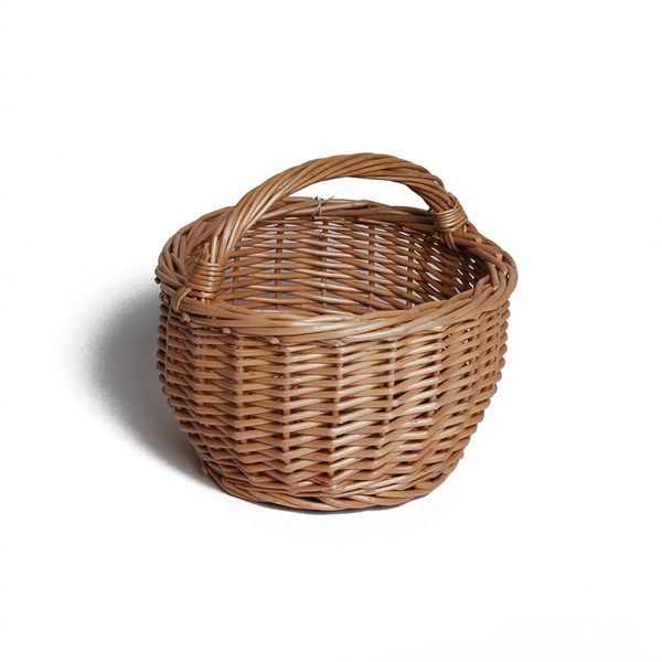 Wicker basket with handles