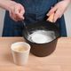 Milchaufschäumer für Cappuccino, Edelstahl, Durchmesser 8 cm
