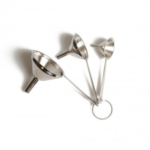 Trechtertjes, set van 3, rvs