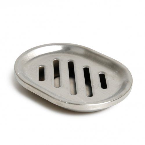 Soap dish, stainless steel, 13 x 9.5 cm