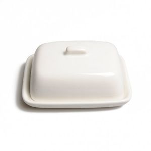 Butter dish, porcelain, 9.5 x 8 cm