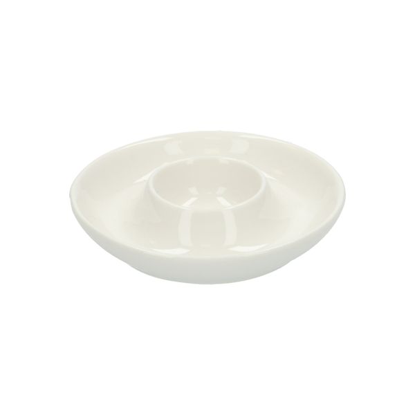 Eierdopje plat, porselein