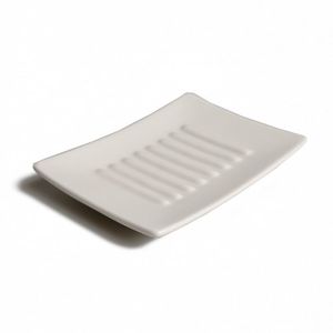 Soap dish, porcelain, white, 11.5 x 9 cm