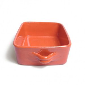 Ovenschaal, rood aardewerk, 23 x 17,5 x 6 cm