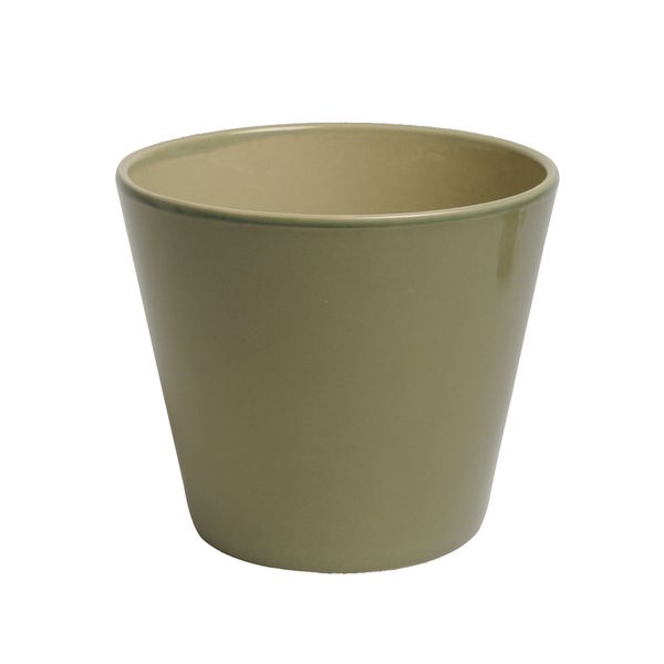Flower pot, earthenware, soft green, ⌀ 17.5 cm
