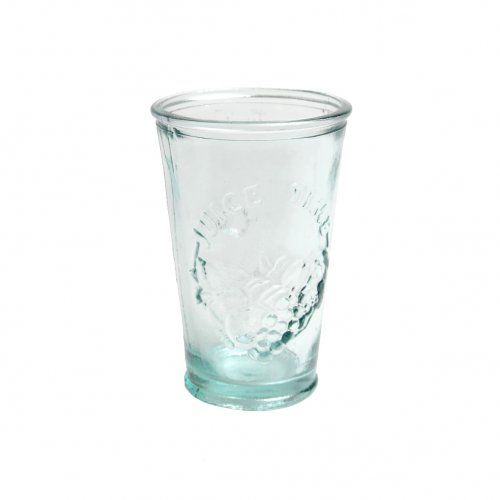 Saftglas aus grünem recyceltem Glas 