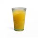 Juice glass, fruit, green recycled glass