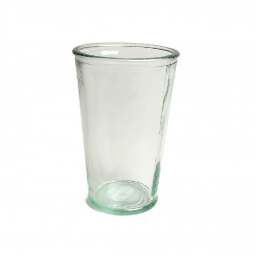 Saftglas, grünes Recyclingglas, konisch 