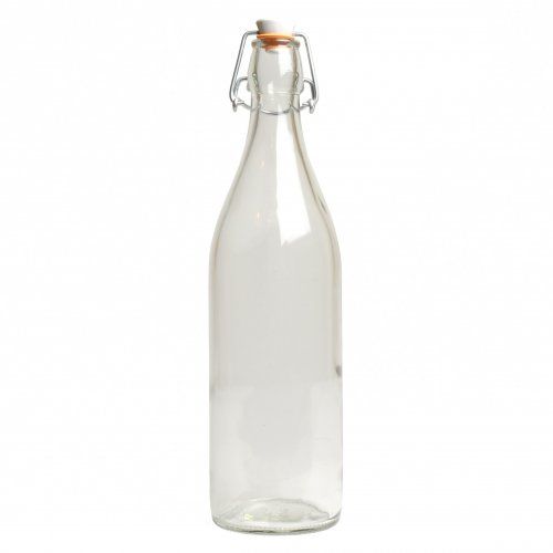 Beugelfles, glas, 1 l