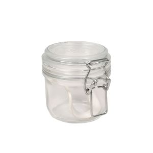 Clip top jar, glass, round, 0.2 l