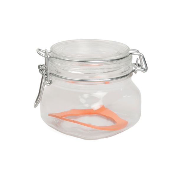 Beugelpot, glas, vierkant, 0,5 l