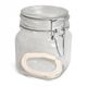 Clip top jar, glass, square, 0.75 l