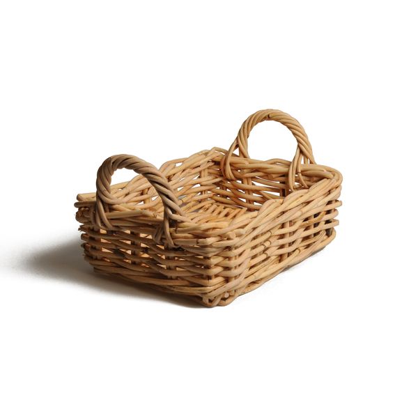 Panier bas avec anses en rotin kobo 30 x 21 x 17,5 cm