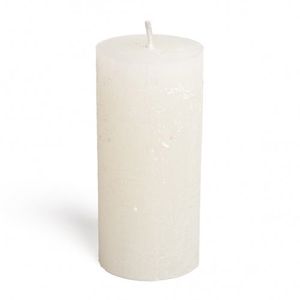 Block candle, white, 15 cm 