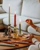 Bougie de table, orange foncé, 27 cm