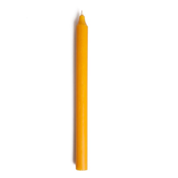 Bougie de table, jaune, 27 cm