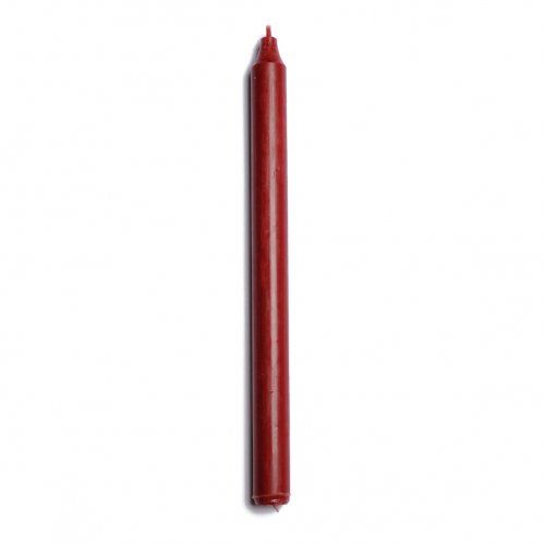 Dinner candle, burgundy, 27 cm