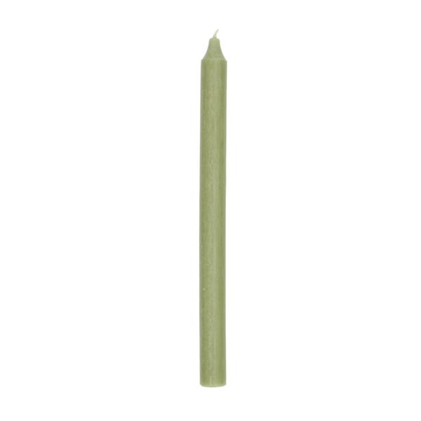 Bougie de table, vert mousse, 27 cm