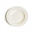 Assiette creuse 'Cameo' en porcelaine blanche, Ø 23 cm