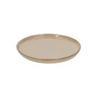 Assiette de pâtisserie email réactif, grès, couleur sable, Ø 15 cm