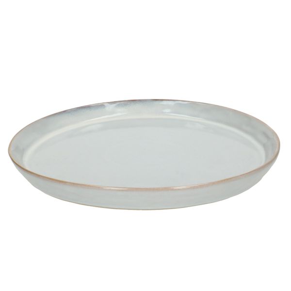 Assiette email réactif, grès, gris, Ø 26 cm