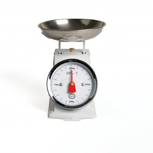 Balance de cuisine, petit format, blanc, portée max.1 kg
