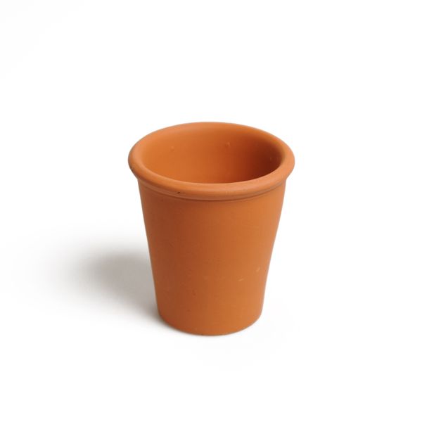 Bloempotje, roodsteen, Ø 6,5 cm