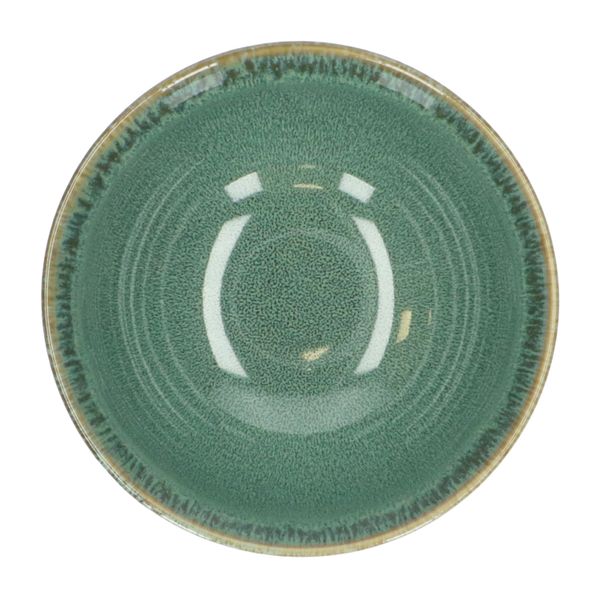 Bol, email réactif, grès, vert, Ø 13,5 cm