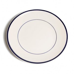 Bord diner 'Rand', aardewerk, donkerblauw, Ø 27 cm    
