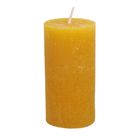 Bougie bloc, jaune moutarde, 15 cm