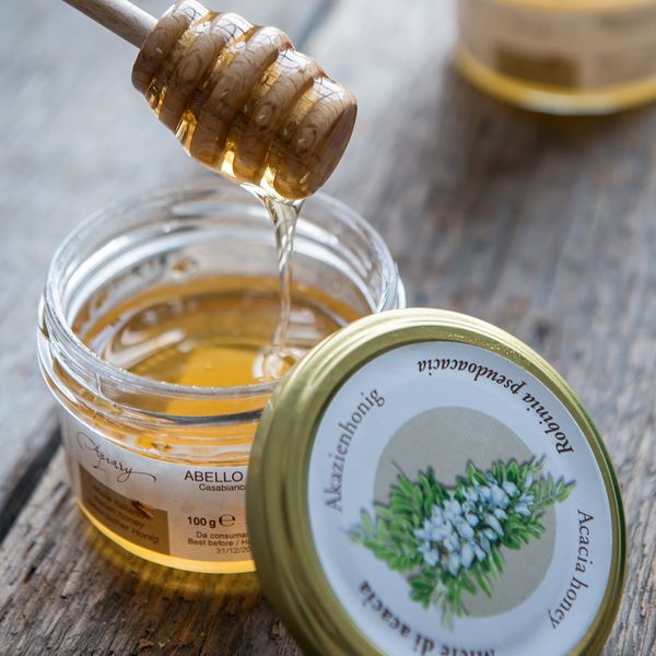 Cuillère à miel en hêtre