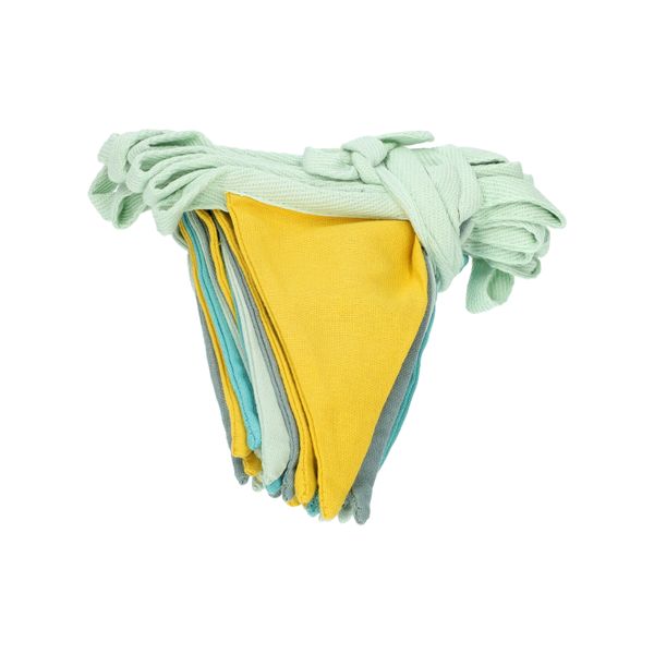 Guirlande de drapeaux, coton bio, jaune/bleu, 6 m