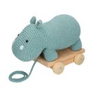 Hippopotame sur roulettes, crochet, à partir de 12 mois