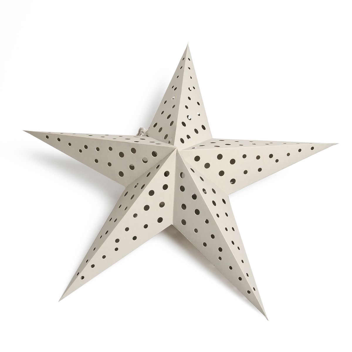 Depressie Luxe zacht Kerstversiering van papier, grijze ster, 60 cm