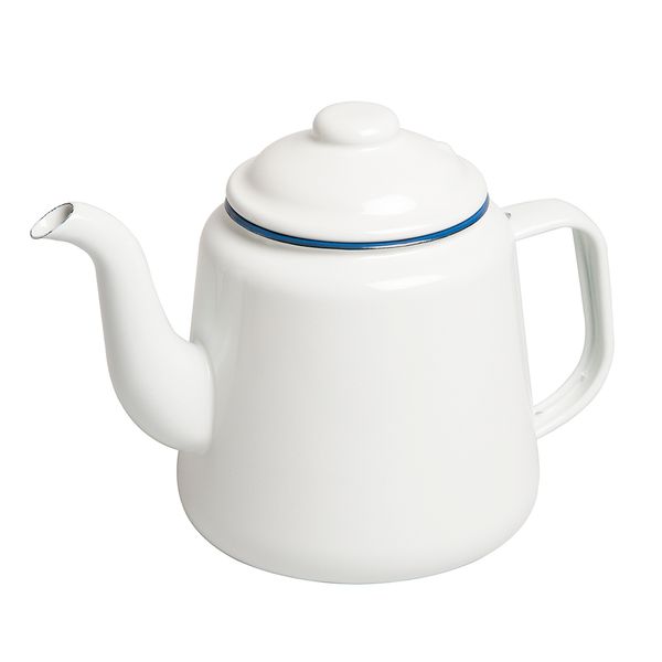 Koffie -/ theepot, emaille, blauw, 1,5 liter