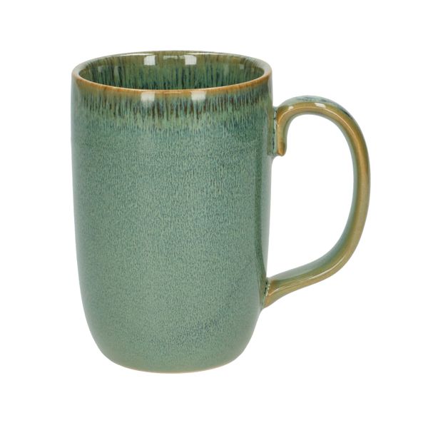 Mug email réactif, grès, vert, 12 cm