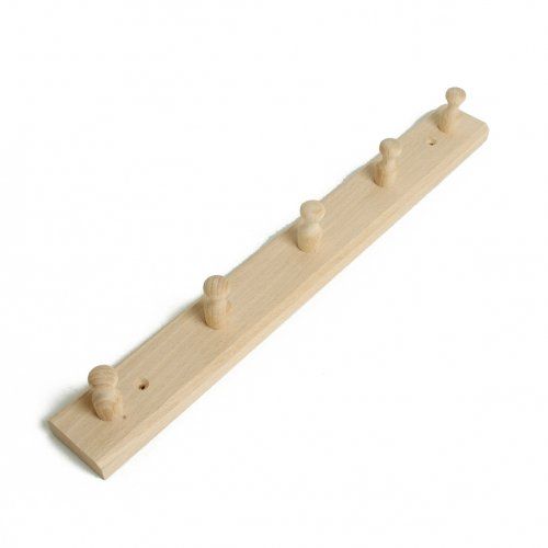 Portemanteau, bois de hêtre, 5 patères