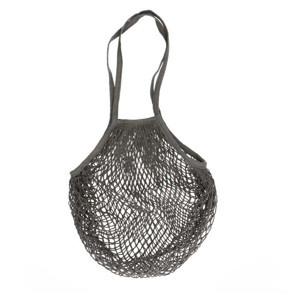 Sac filet de pêche, coton, gris-vert, 35 x 35 cm