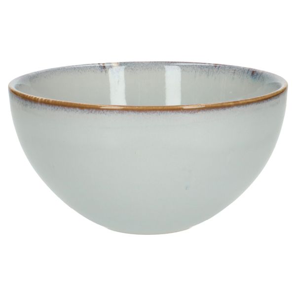 Schaal reactieve glazuur, steengoed, grijs, Ø 18 cm