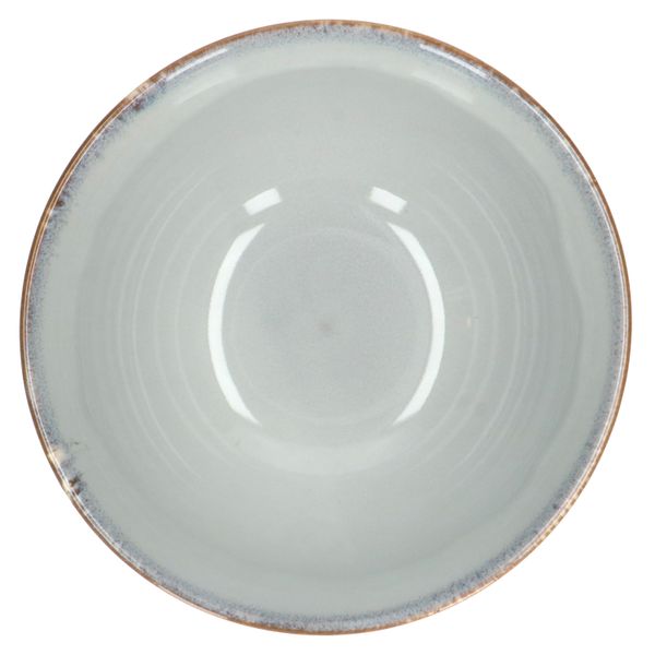 Schaal reactieve glazuur, steengoed, grijs, Ø 18 cm