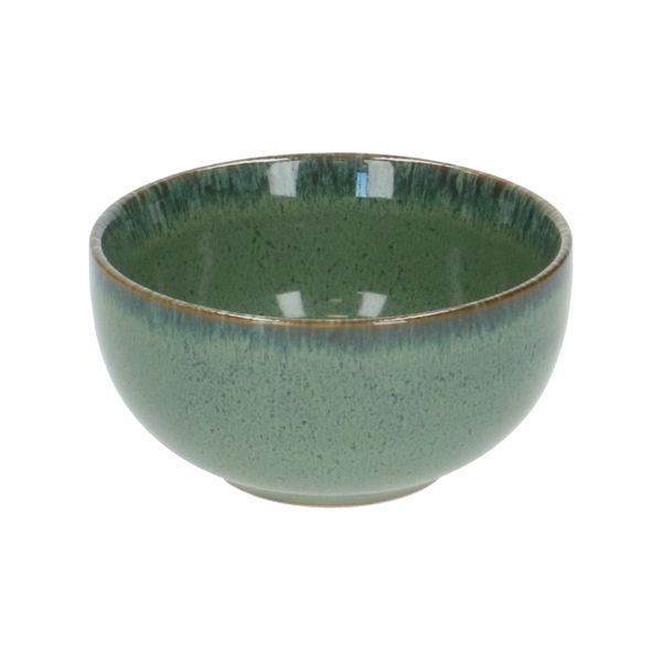 Schaal reactieve glazuur, steengoed, groen, Ø 10,8 cm