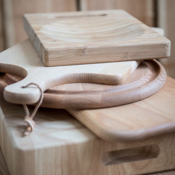 Schneidbrett, Kautschukholz, Ø 24,5 cm