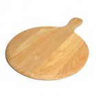 Snij-/pizzaplank, rubberhout, Ø 33 cm