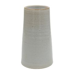 Vase conique, grès, blanc