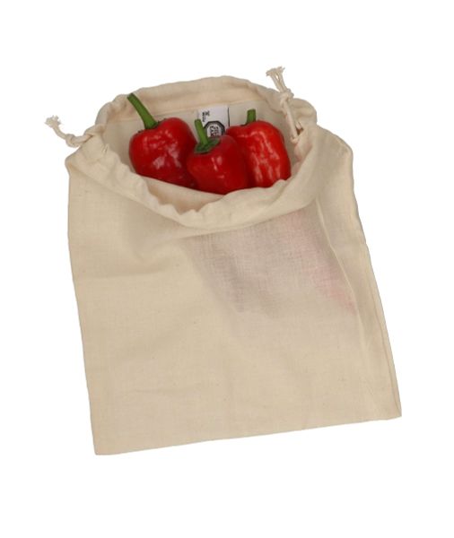 Sac fruits et légumes, coton bio, naturel 24 x 29 cm 