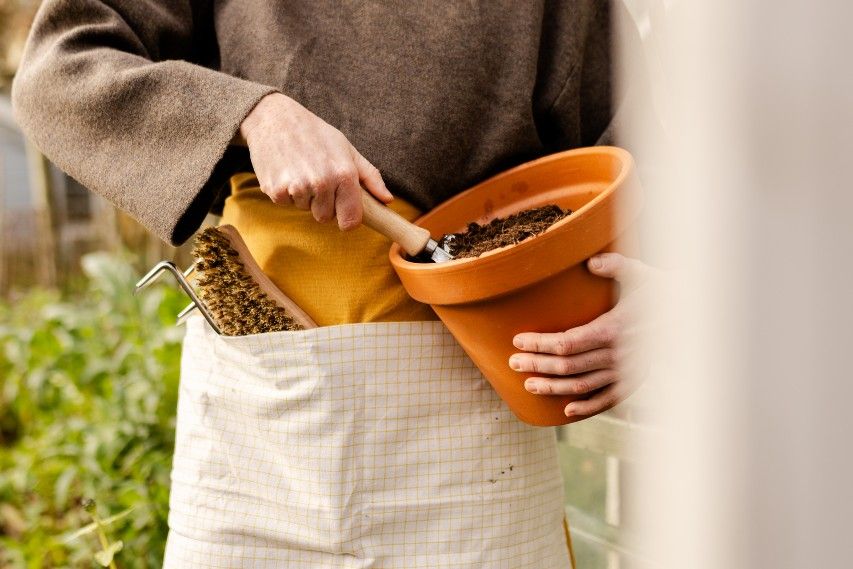 Tablier de jardinage à partir de torchons
