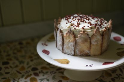 Gâteau d’hiver aux éclats de gaufres au sirop